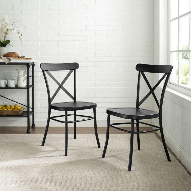 Crosley Camille 2-Piece Metal Chair Set - Image 2
