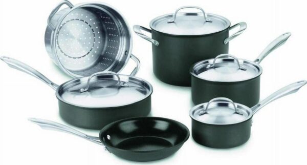 CuisinartA GreenGourmeta c 10-Piece Cookware Set, Gray