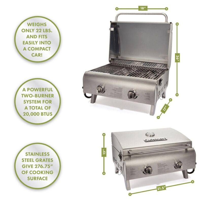 Cuisinart Chefs Style Stainless Tabletop Grill - Image 5