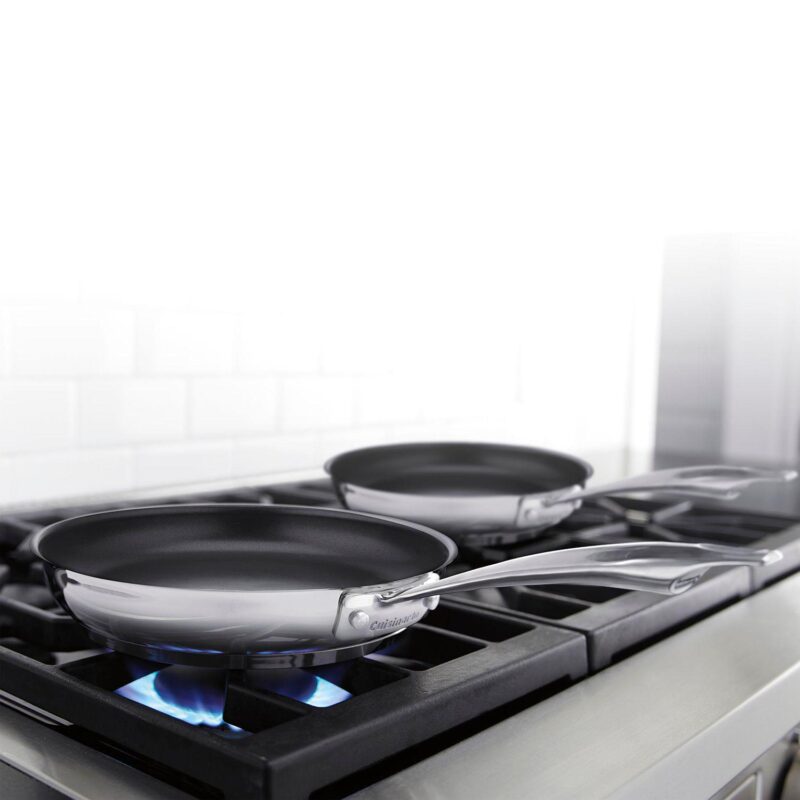 Cuisinart Professional Series 2-pc. Stainless Steel Nonstick Skillet Set - Image 2