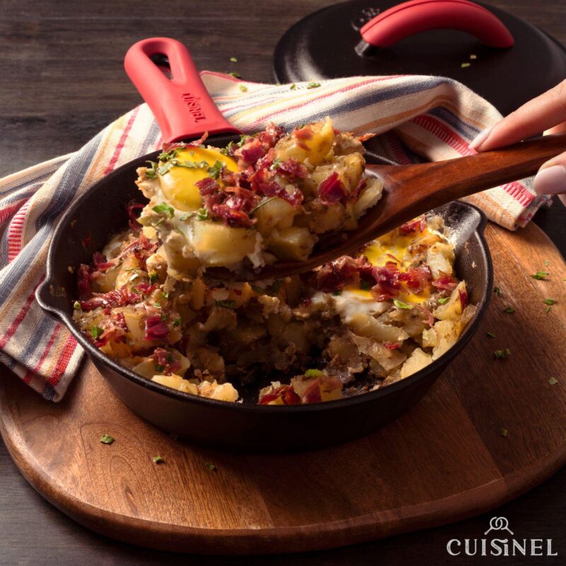 Cuisinel Cast Iron Skillet With Lid - Pre-seasoned Covered Frying Pan - Image 4