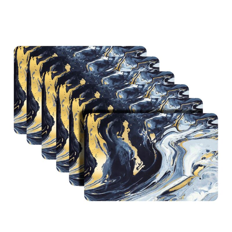 Dainty Home Marble Cork 12  x 18  Placemats Set Of 6 - Image 10