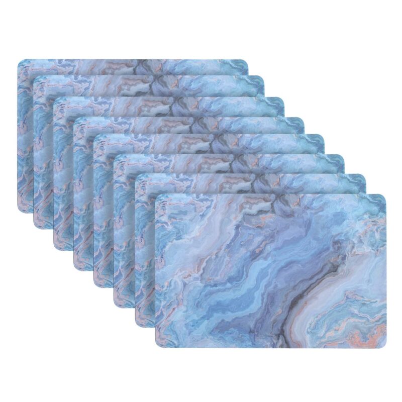 Dainty Home Marble Cork 12  x 18  Placemats Set Of 8 - Image 12