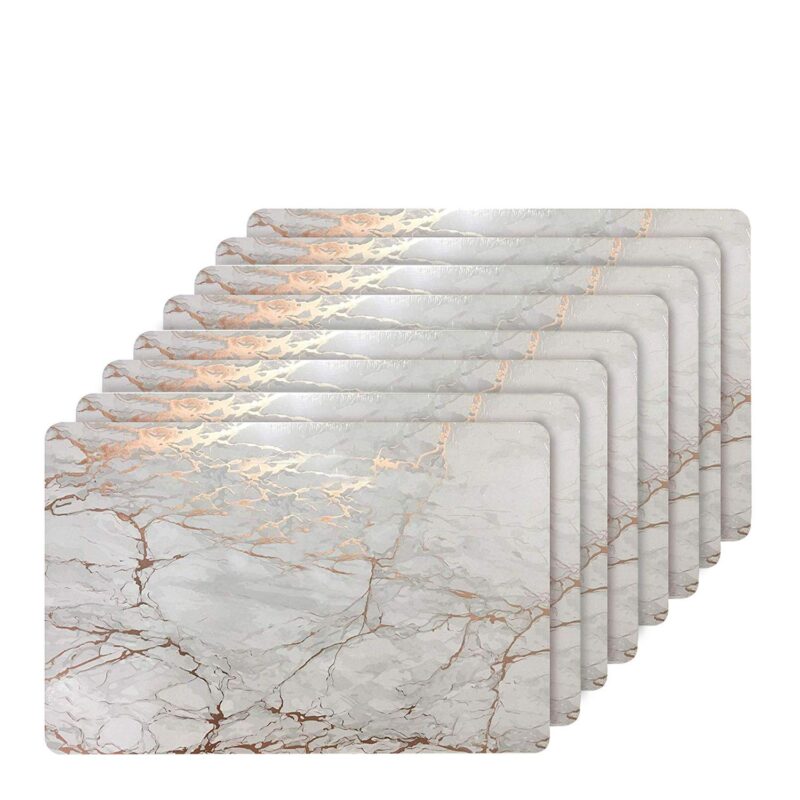Dainty Home Marble Cork 12  x 18  Placemats Set Of 8 - Image 6