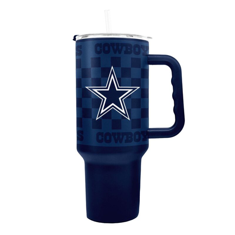 Dallas Cowboys 40oz. Checkered Stainless Steel Tumbler - Image 3