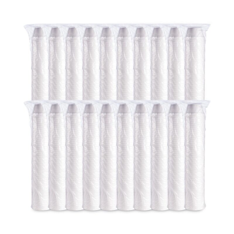 Dart Foam Container, Extra Squat, 8 oz, White, 1,000/Carton - Image 5