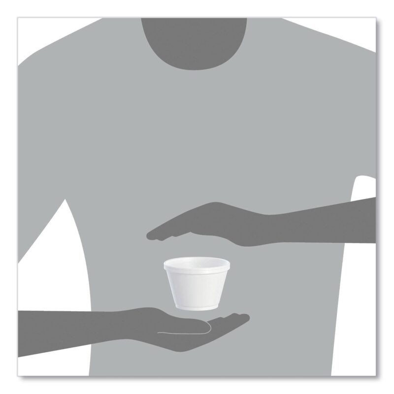 Dart Foam Containers, 6 oz, White, 50/Bag, 20 Bags/Carton - Image 8