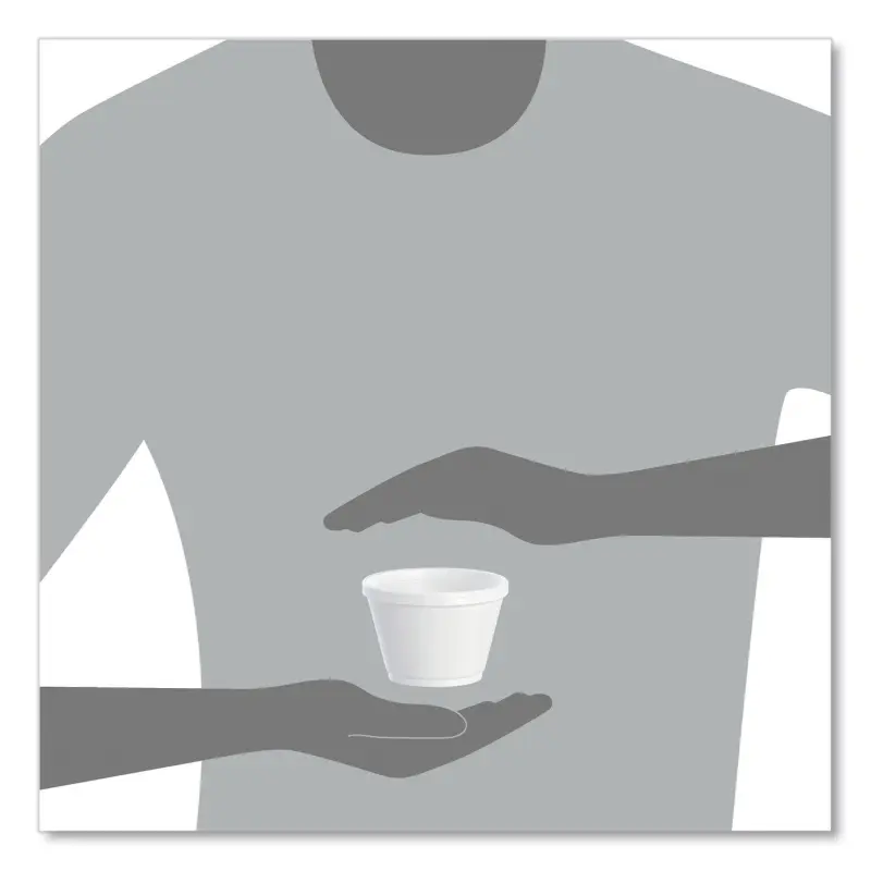 Dart Foam Containers, 6 oz, White, 50/Bag, 20 Bags/Carton - Image 8