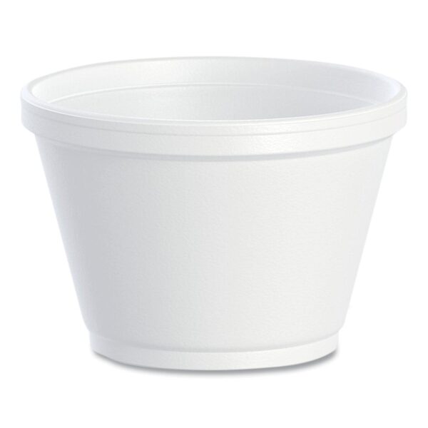 Dart Foam Containers, 6 oz, White, 50/Bag, 20 Bags/Carton