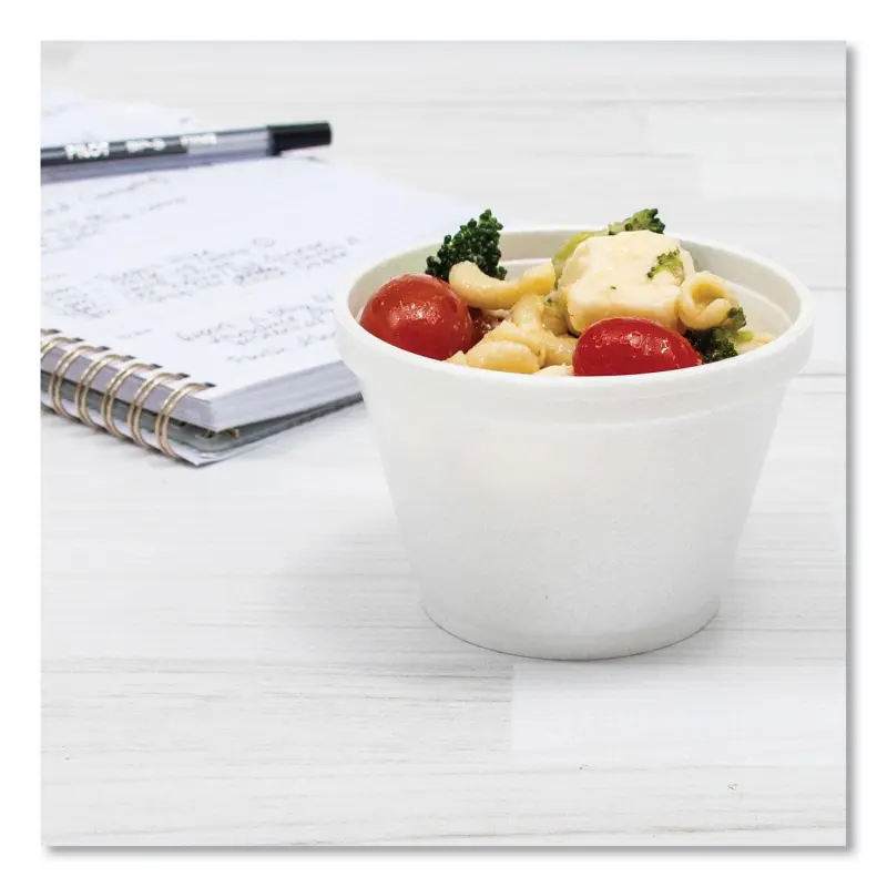Dart Foam Containers, 6 oz, White, 50/Bag, 20 Bags/Carton - Image 5