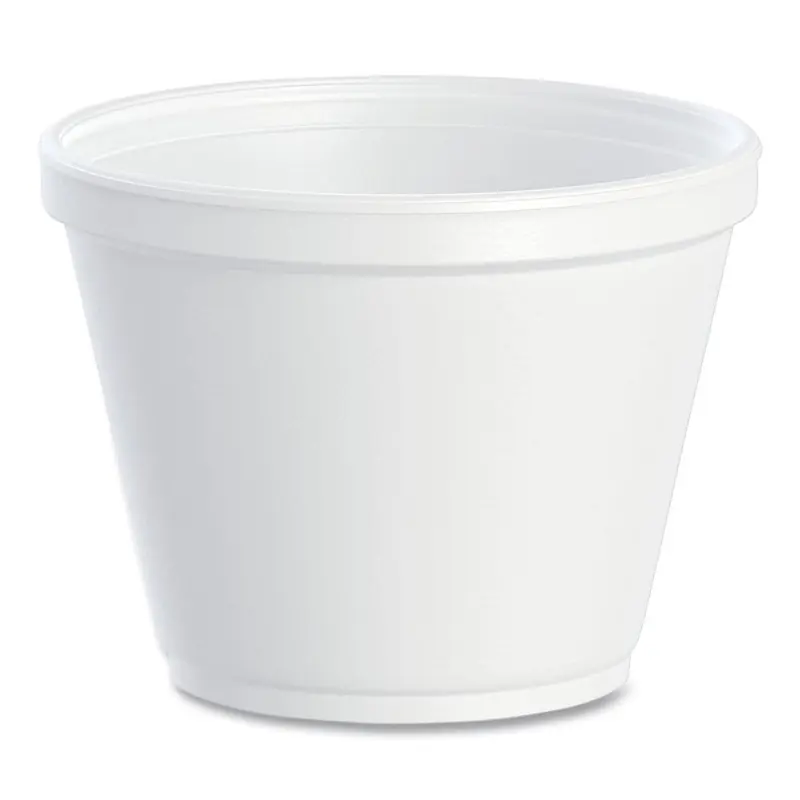 Dart Food Containers, 12 oz, White, Foam, 25/Bag, 20 Bags/Carton