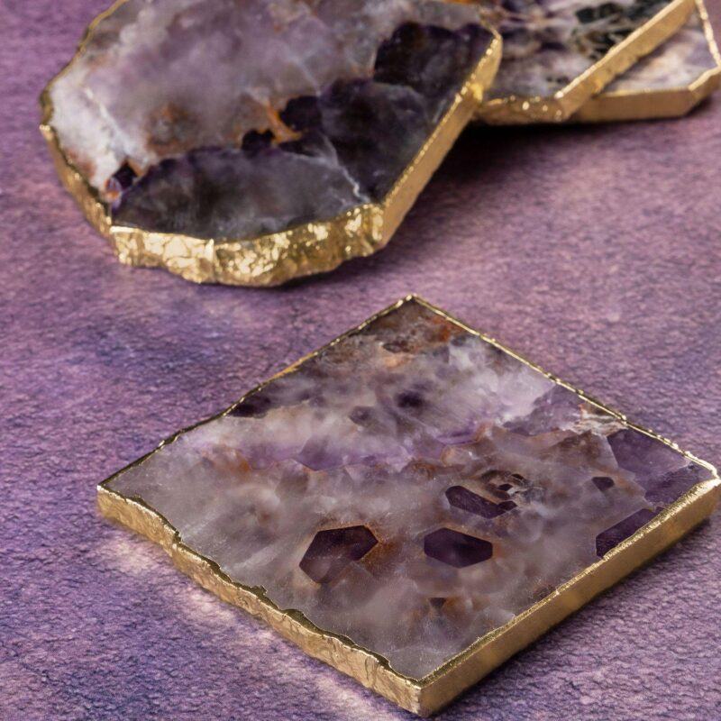 Dazzle Amethyst Coasters, Set of 4 - Image 3