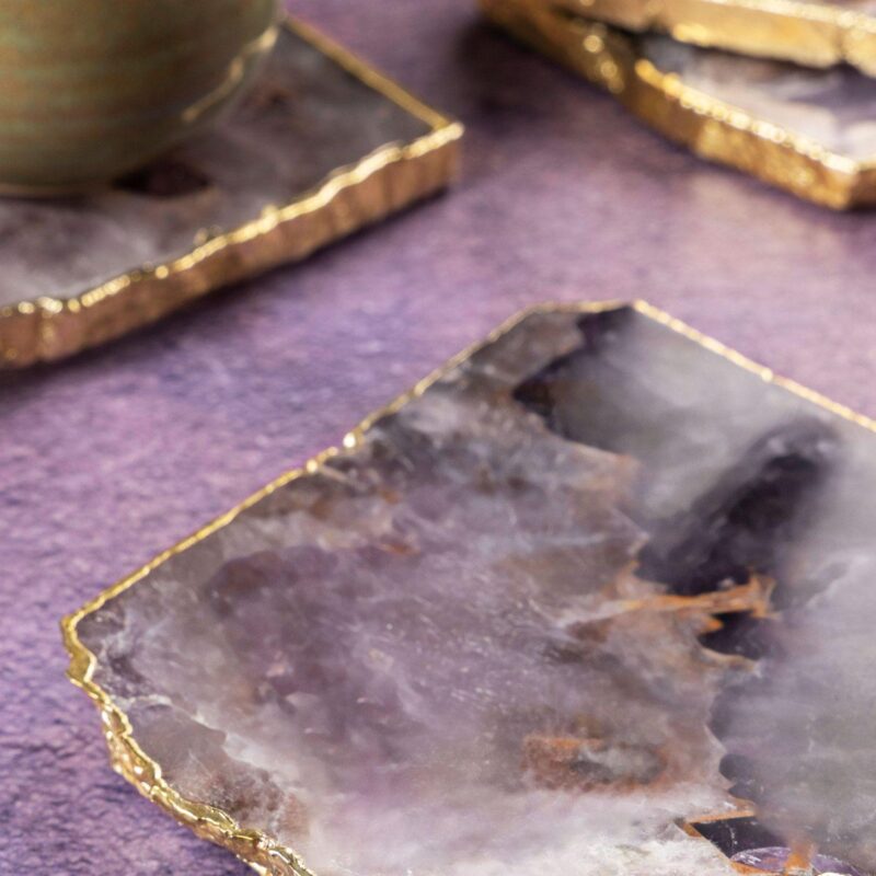 Dazzle Amethyst Coasters, Set of 4 - Image 4