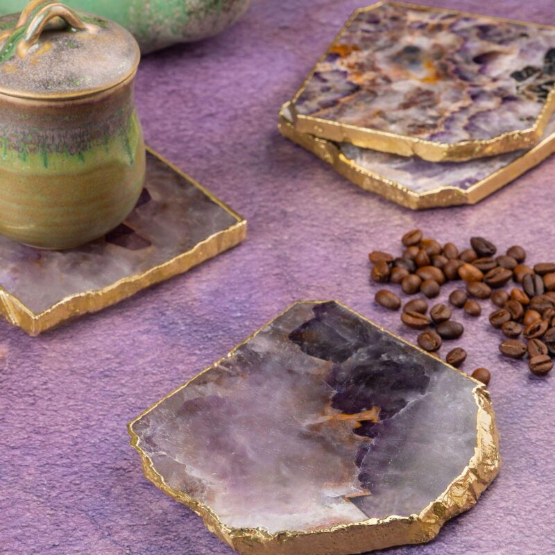 Dazzle Amethyst Coasters, Set of 4 - Image 2