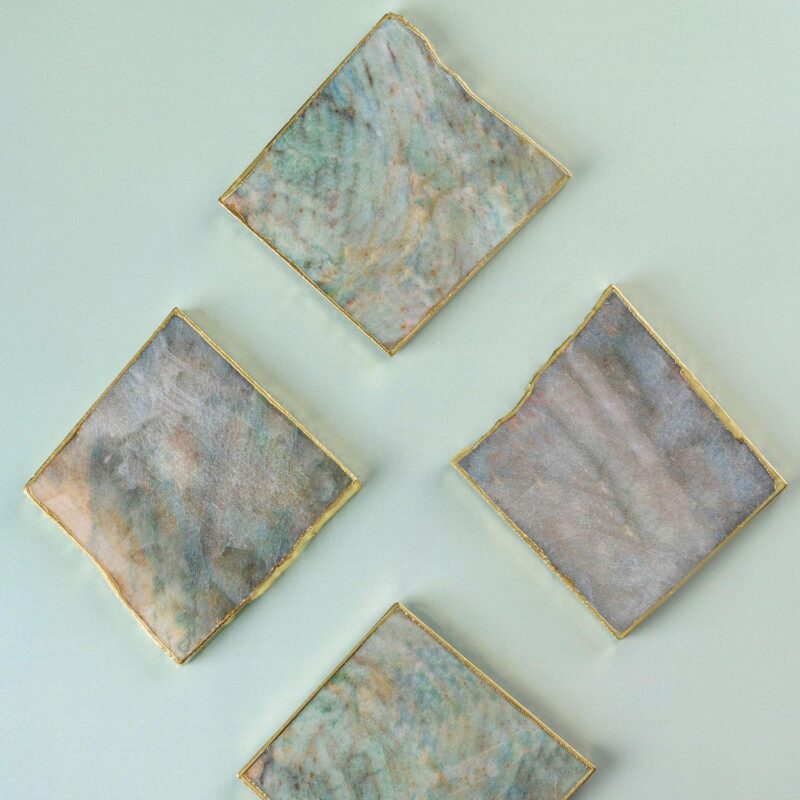 Dazzle Aventurine Coasters, Set of 4 - Image 3