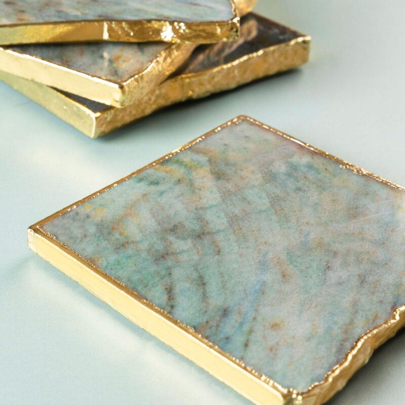 Dazzle Aventurine Coasters, Set of 4 - Image 4