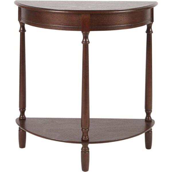 Decor Therapy Half Moon Entry Table With Shelves