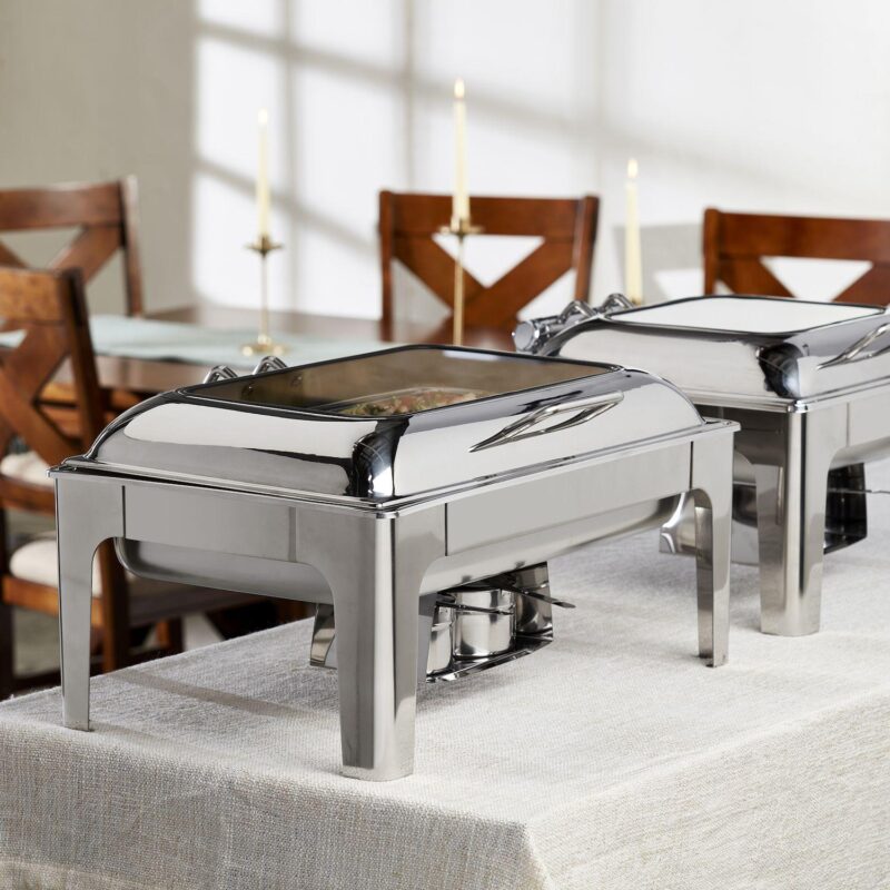 Denmark Celebrations By Denmark 9.5-qt. Stainless Steel Rectangular Chafing Dish - Image 12