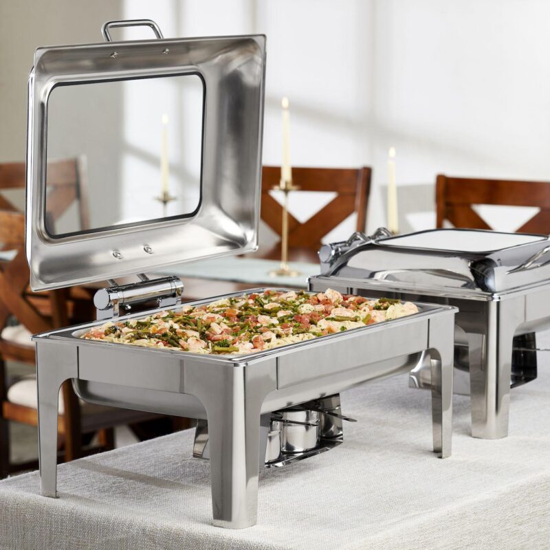 Denmark Celebrations By Denmark 9.5-qt. Stainless Steel Rectangular Chafing Dish - Image 4