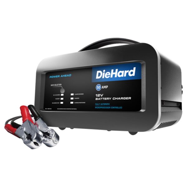 DieHard 12V 6A Automatic Battery Charger with 10A Boost and 50A Jump-Starting Capabilities