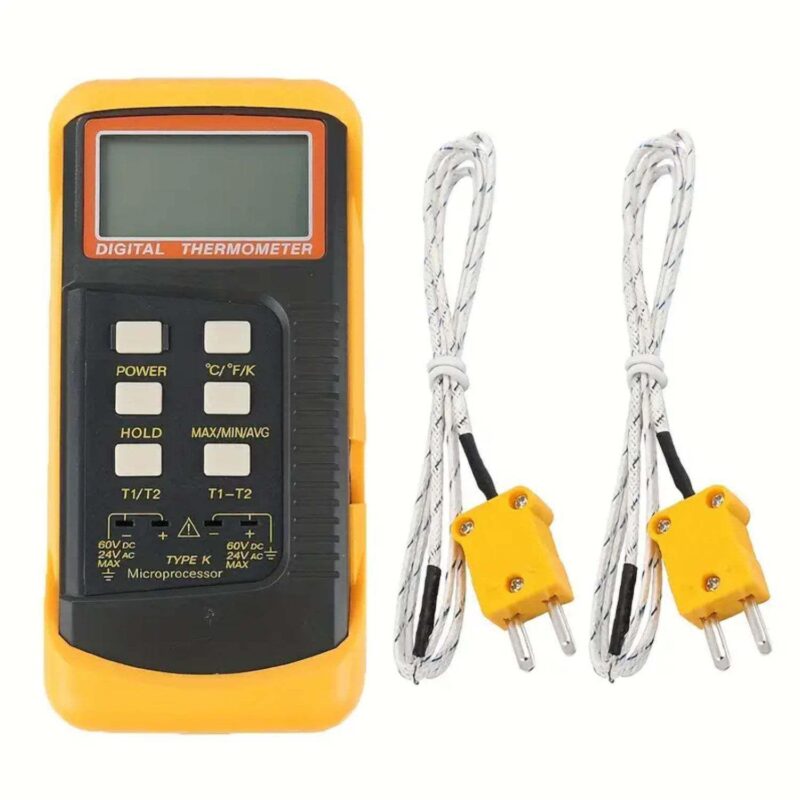 Digital Thermometer Set Dual Channel K Type Digital Thermocouple Thermometer - Image 2