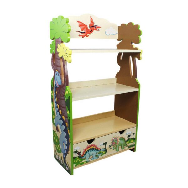 Dinosaur Kingdom 3-Shelf Bookcase Floor Decor