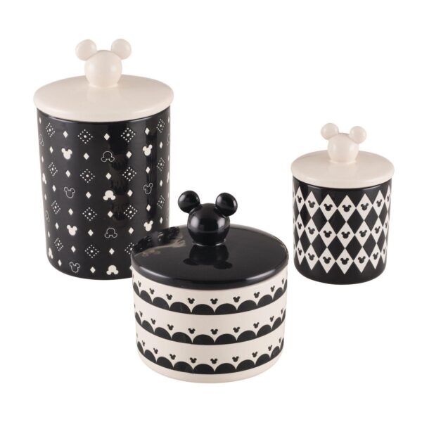 Disney Home Disney's Mickey Mouse Monochrome 3-pc. Ceramic Jar Set