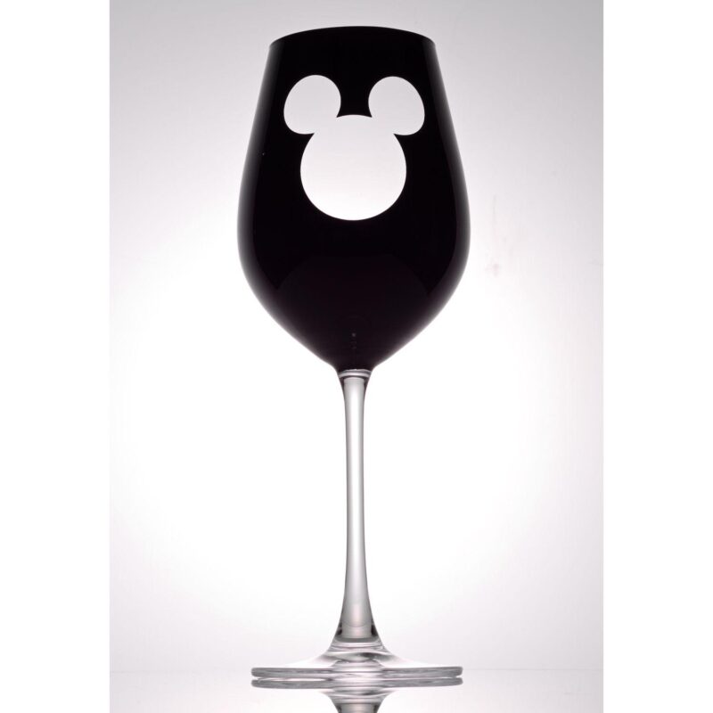 Disney's Luxury Mickey Mouse 2-pc. Crystal White Wine Glass Set by JoyJolt - Image 2