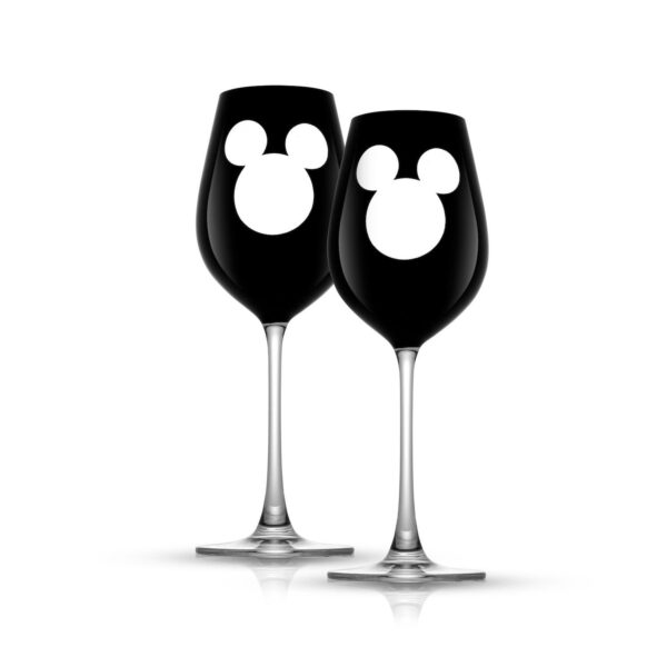 Disney's Luxury Mickey Mouse 2-pc. Crystal White Wine Glass Set by JoyJolt