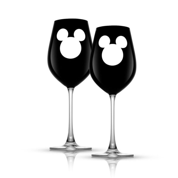 Disney's Luxury Mickey Mouse 2-pc. Crystal Red Wine Glass Set by JoyJolt