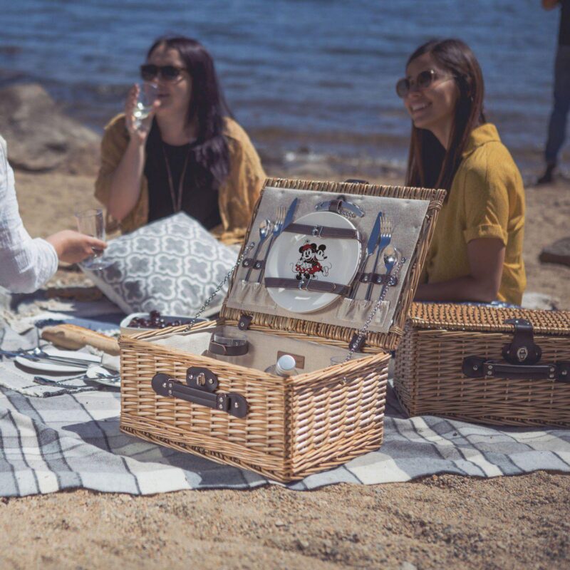 Disney's Mickey and Minnie Mouse Classic Picnic Basket for Two by Picnic Time - Image 2