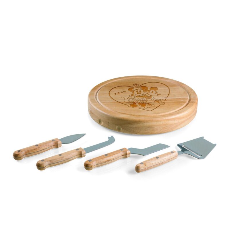 Disney's Mickey and Minnie Mouse Heart Circo Cheese Cutting Board and Tools Set by Toscana - Image 2