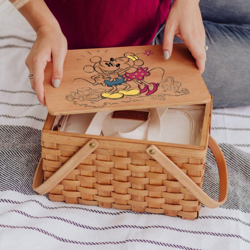 Disney's Mickey and Minnie Mouse Poppy Personal Cooler Picnic Basket by Picnic Time - Image 2