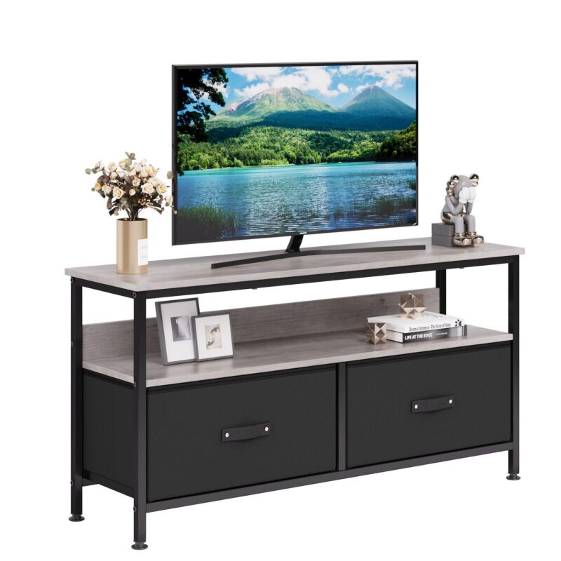 Dresser TV Stand 2-Drawers, TV and Media Console Table Furniture - Image 6