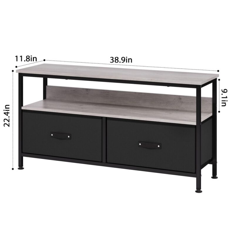 Dresser TV Stand 2-Drawers, TV and Media Console Table Furniture - Image 4