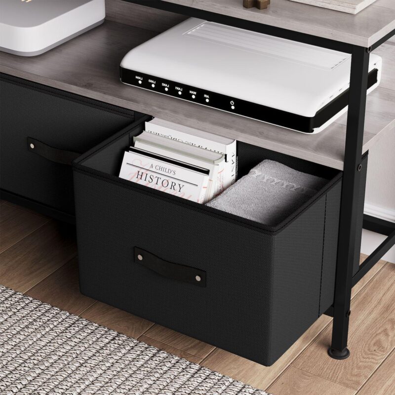Dresser TV Stand 2-Drawers, TV and Media Console Table Furniture - Image 2