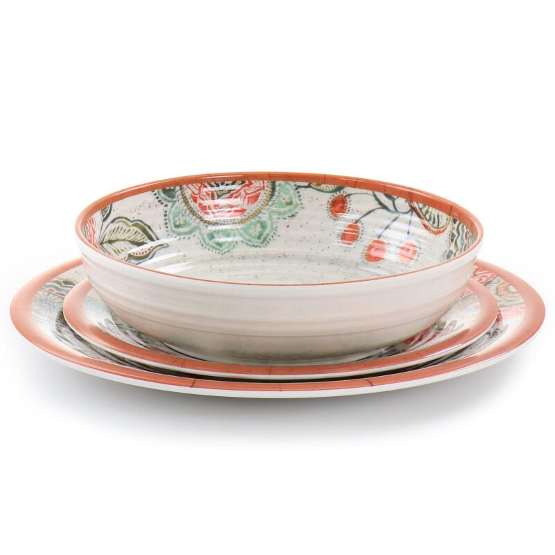 Elama Ester 12 Piece Melamine Dinnerware Set - Image 2