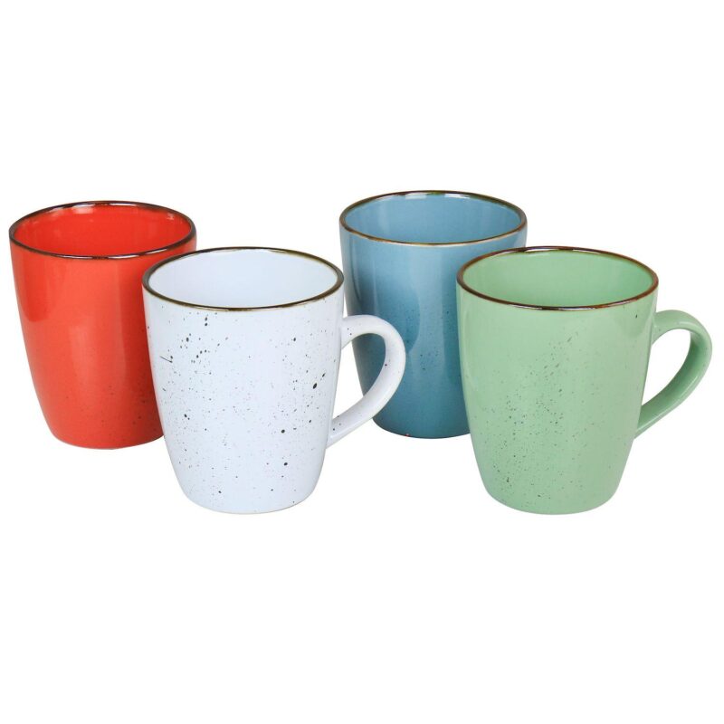 Elama Evelyn 20 Piece Mix and Match Round Stoneware Dinnerware Set in Assorted Colors - Image 4