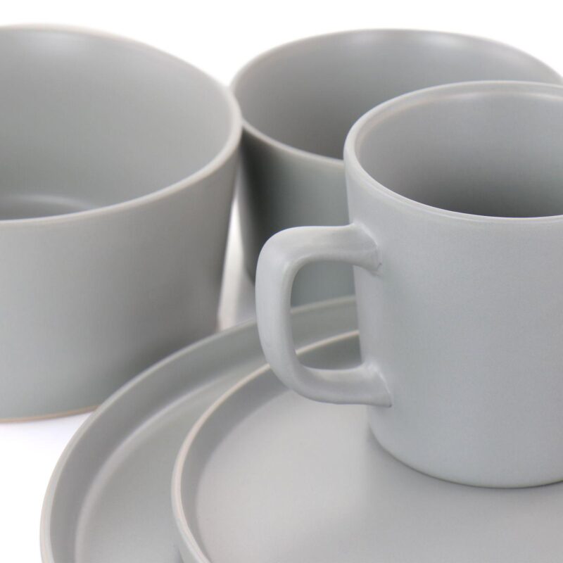 Elama Luxmatte Light Grey 20 Piece Dinnerware Set - Image 4