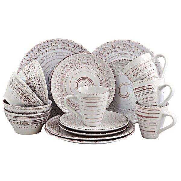 Elama Malibu Sands 16-Piece Dinnerware Set