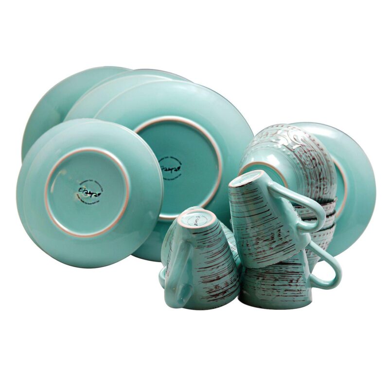 Elama Malibu Waves 16-Piece Dinnerware Set - Image 2