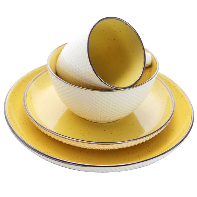 Elama Mellow-Yellow 16-Piece Dinnerware Set - Image 2