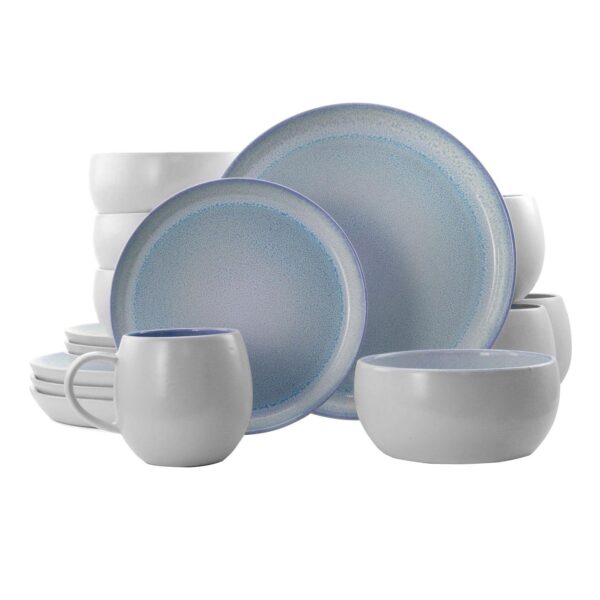 Elama Mocha 16 Piece Stoneware Dinnerware Set