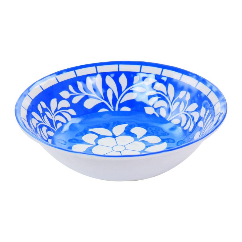 Elama Nelly 12 Piece Melamine Dinnerware Set in Blue - Image 5