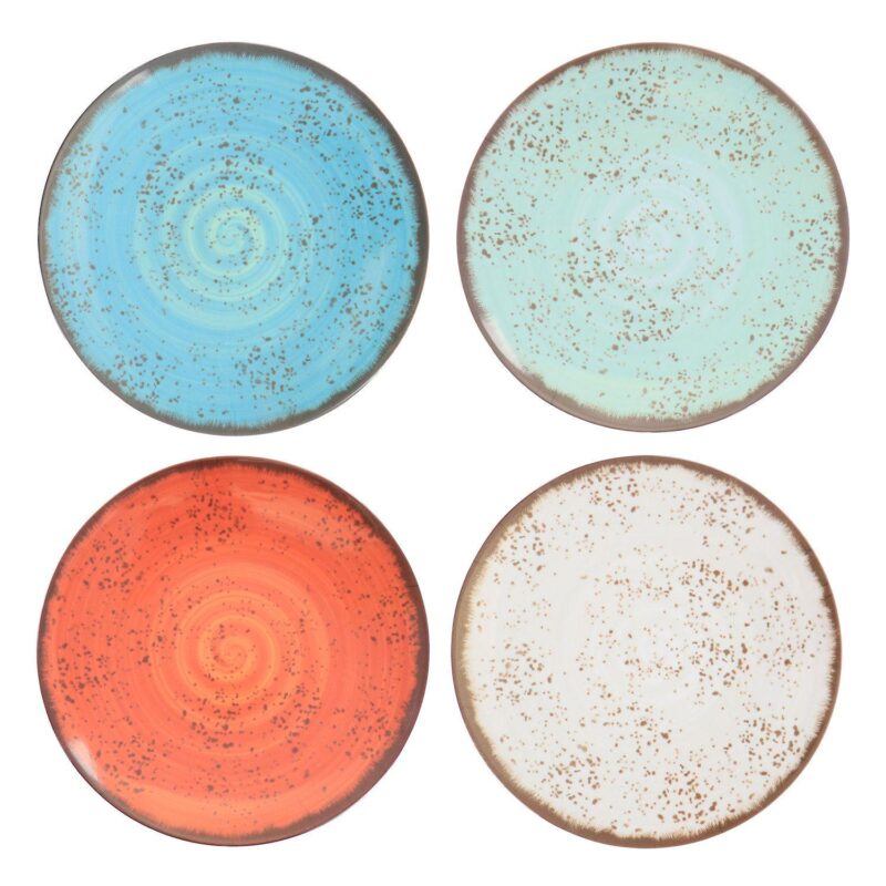 Elama Pryce 12 Piece Melamine Dinnerware Set in Assorted Colors - Image 4