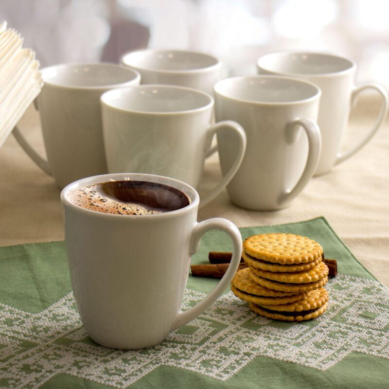 Elama Rosales 6 Piece 12 Ounce Porcelain Mug Set - Image 5
