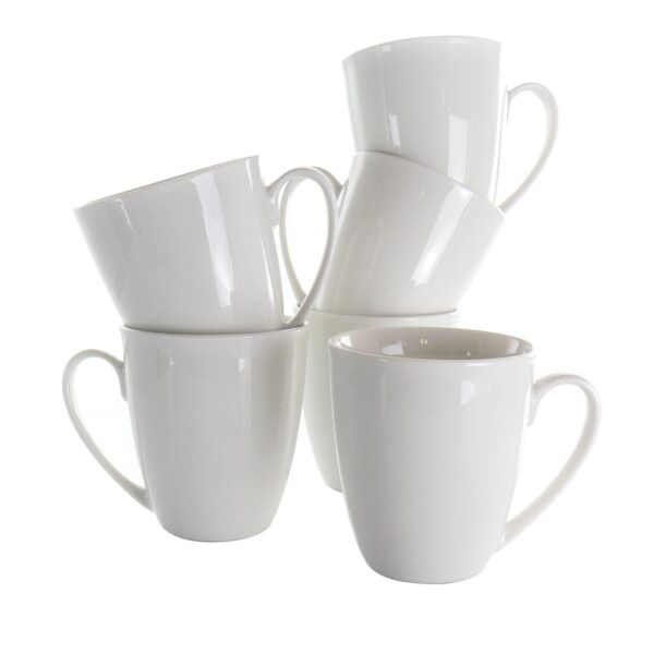 Elama Rosales 6 Piece 12 Ounce Porcelain Mug Set