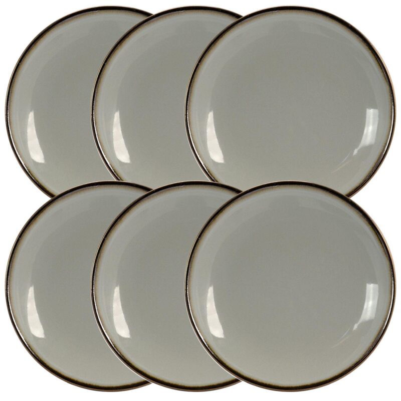 Elama Tahitian Sand 6-Piece Salad Plate Set - Image 5