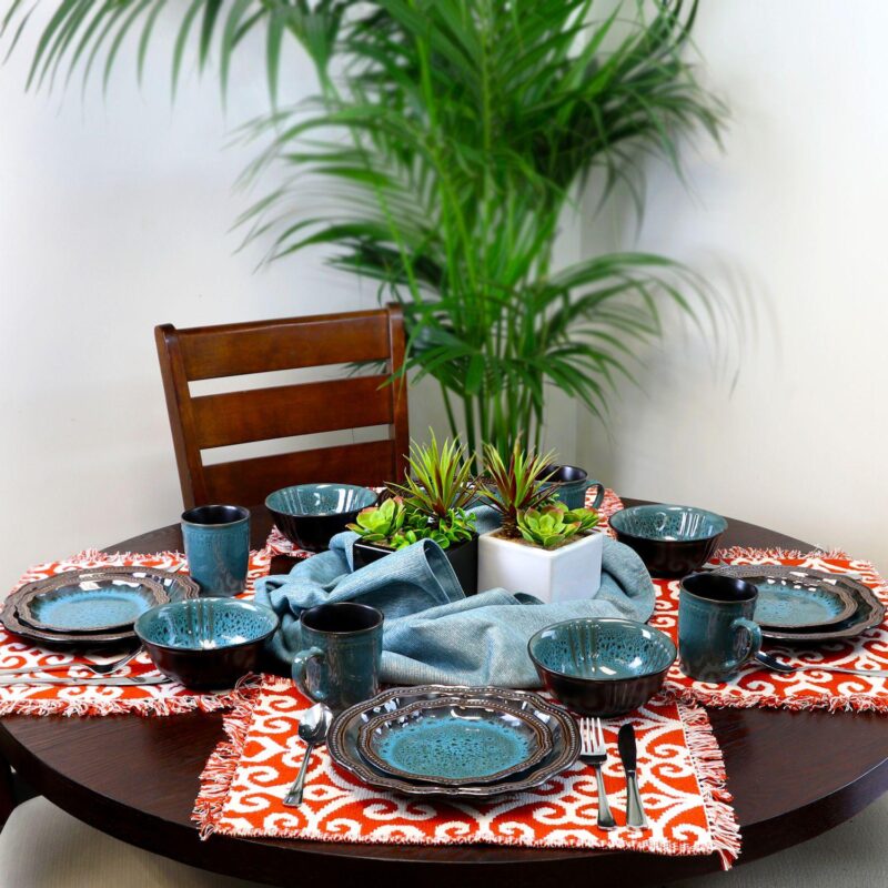 Elama's Mystic Waves 16 Piece Dinnerware Set - Image 5