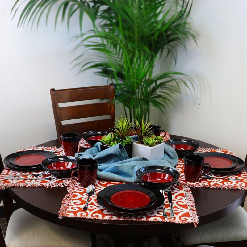 Elama's Tanizia 16 Piece High Gloss Dinnerware Set - Image 5